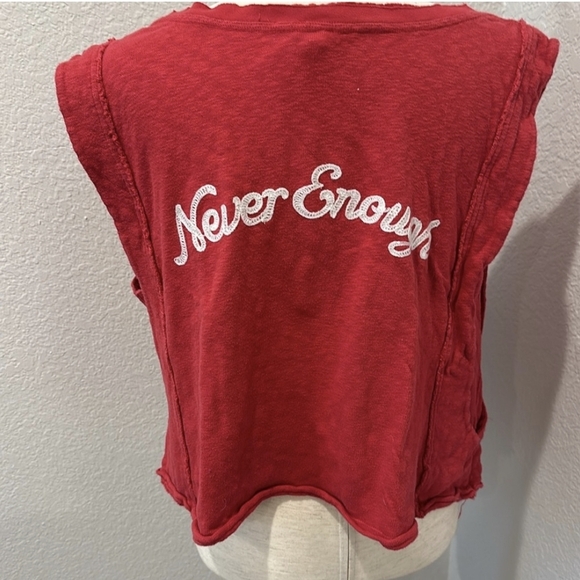 We The Free Tops - We The Free Red Muscle Tee Crop Top